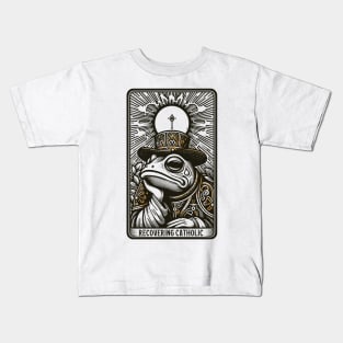 Recovering Catholic // Frog Vintage Design Kids T-Shirt